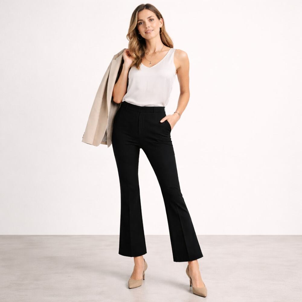 Spanx The Perfect Kick Flare Ponte Pants High Rise Shaping Athleisure Yoga SP